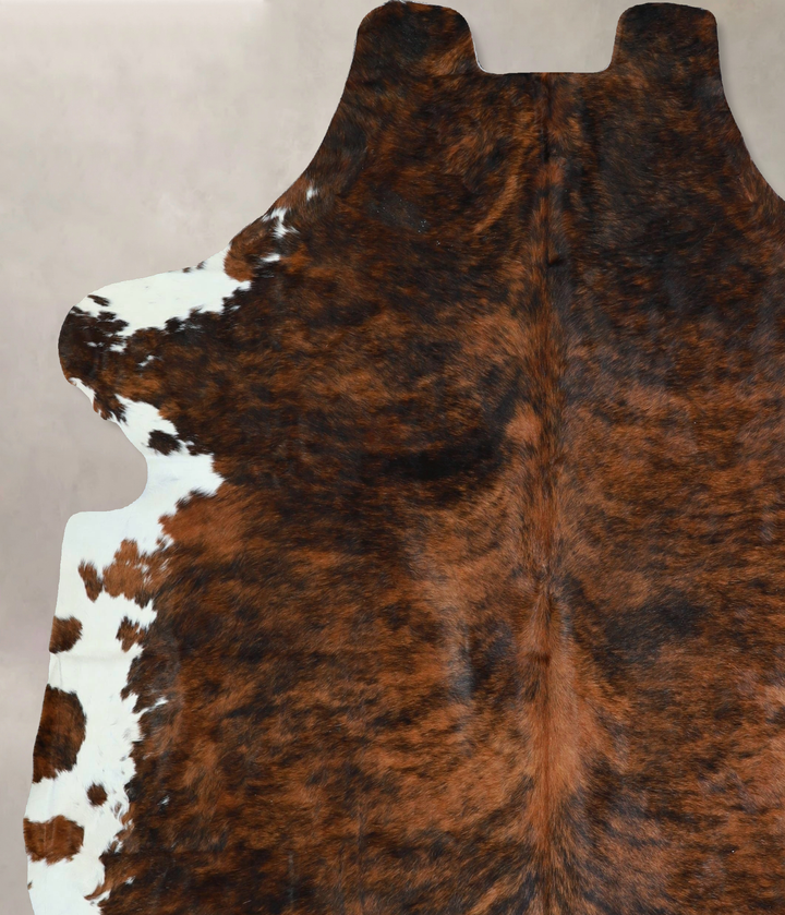 Tricolor X-Large European Cowhide Rug 7'5"H x 6'7"W #A41800 by Hudson Hides