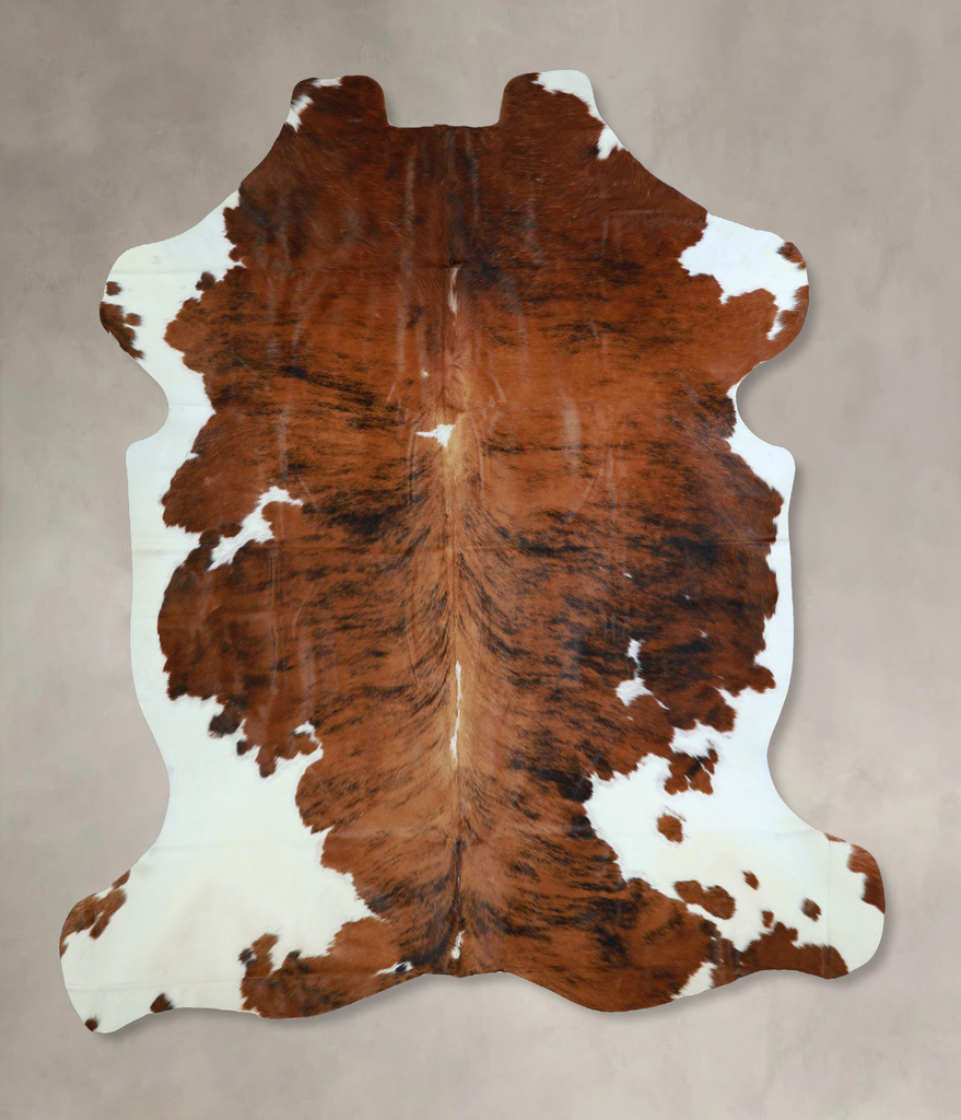 Tricolor X-Large European Cowhide Rug 7'3"H x 6'10"W #A41801 by Hudson Hides