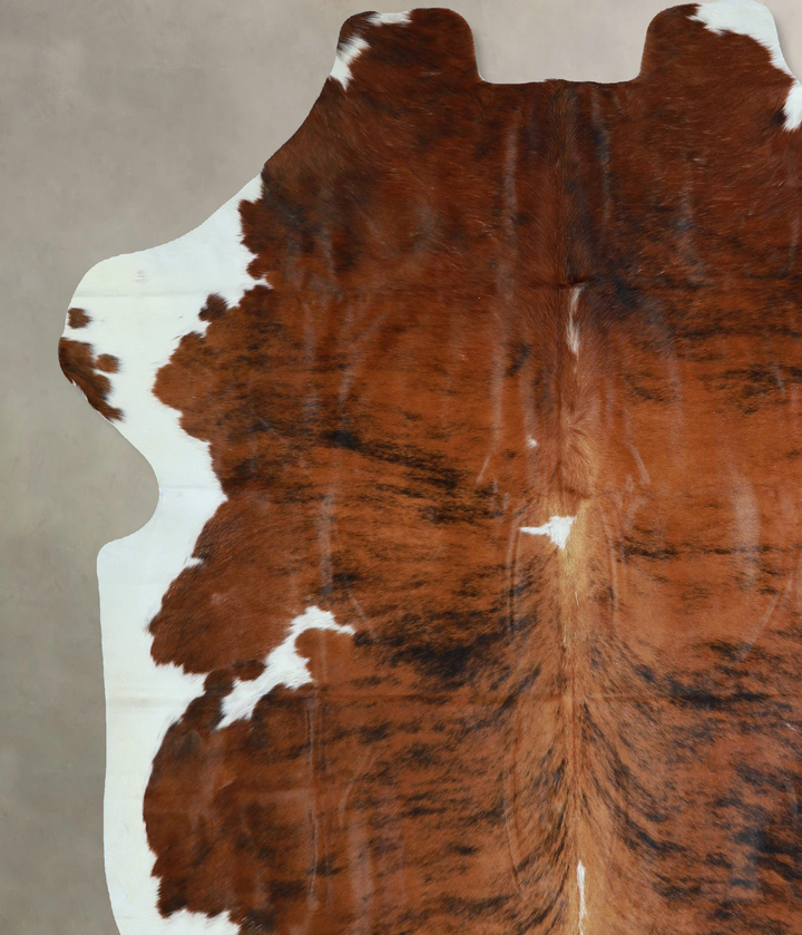 Tricolor X-Large European Cowhide Rug 7'3"H x 6'10"W #A41801 by Hudson Hides