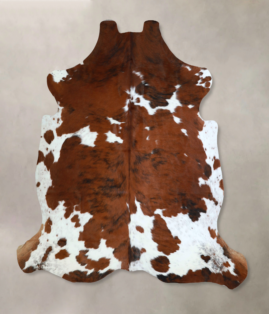 Tricolor X-Large European Cowhide Rug 6'8"H x 6'5"W #A41810 by Hudson Hides