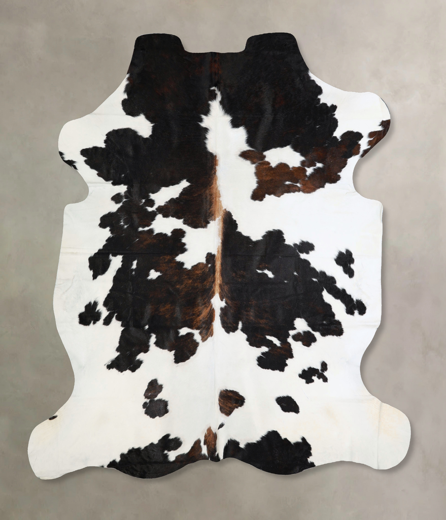 Tricolor XX-Large European Cowhide Rug 7'4"H x 6'11"W #A41831 by Hudson Hides