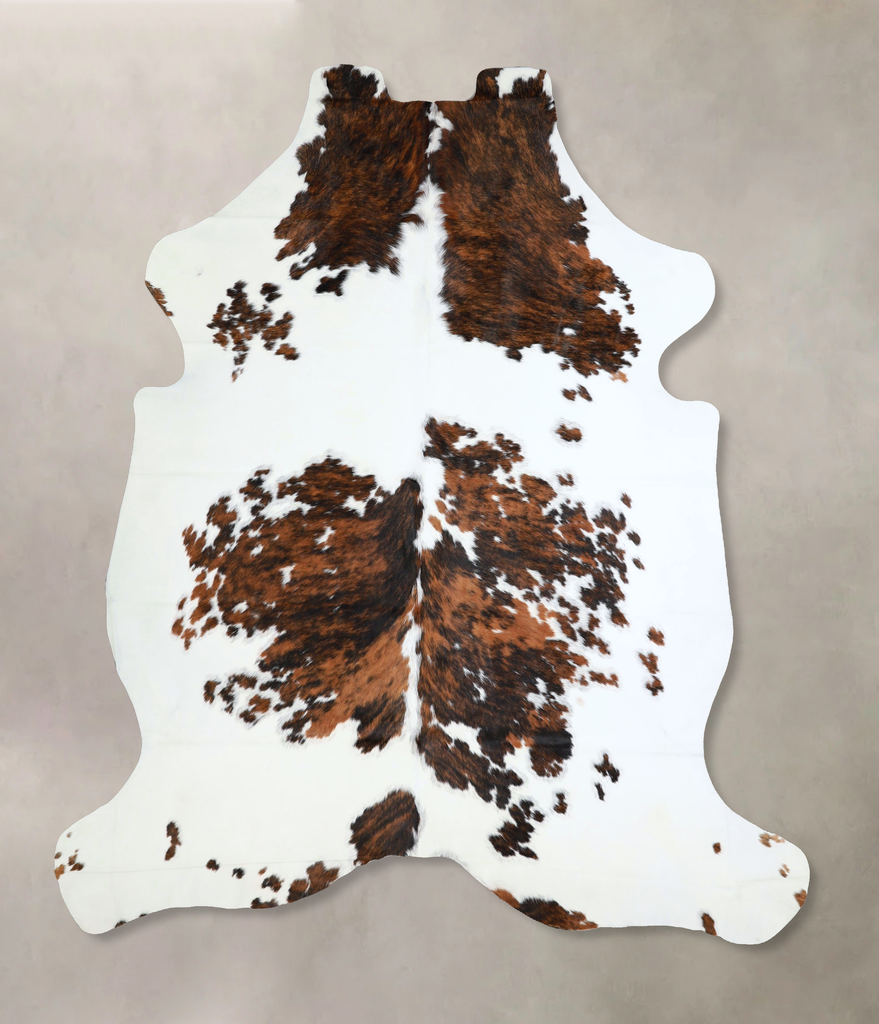 Tricolor XX-Large European Cowhide Rug 7'10"H x 6'11"W #A41832 by Hudson Hides
