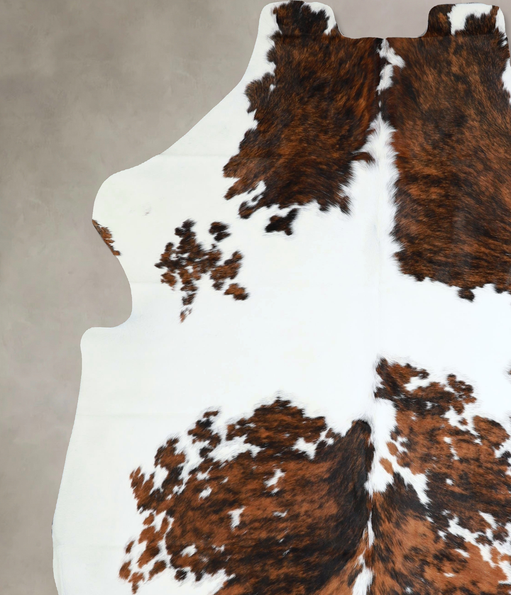 Tricolor XX-Large European Cowhide Rug 7'10"H x 6'11"W #A41832 by Hudson Hides