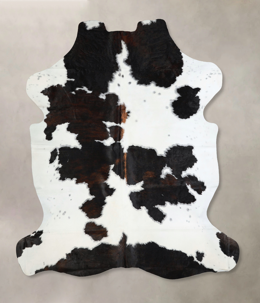Tricolor X-Large European Cowhide Rug 7'5"H x 6'4"W #A41833 by Hudson Hides