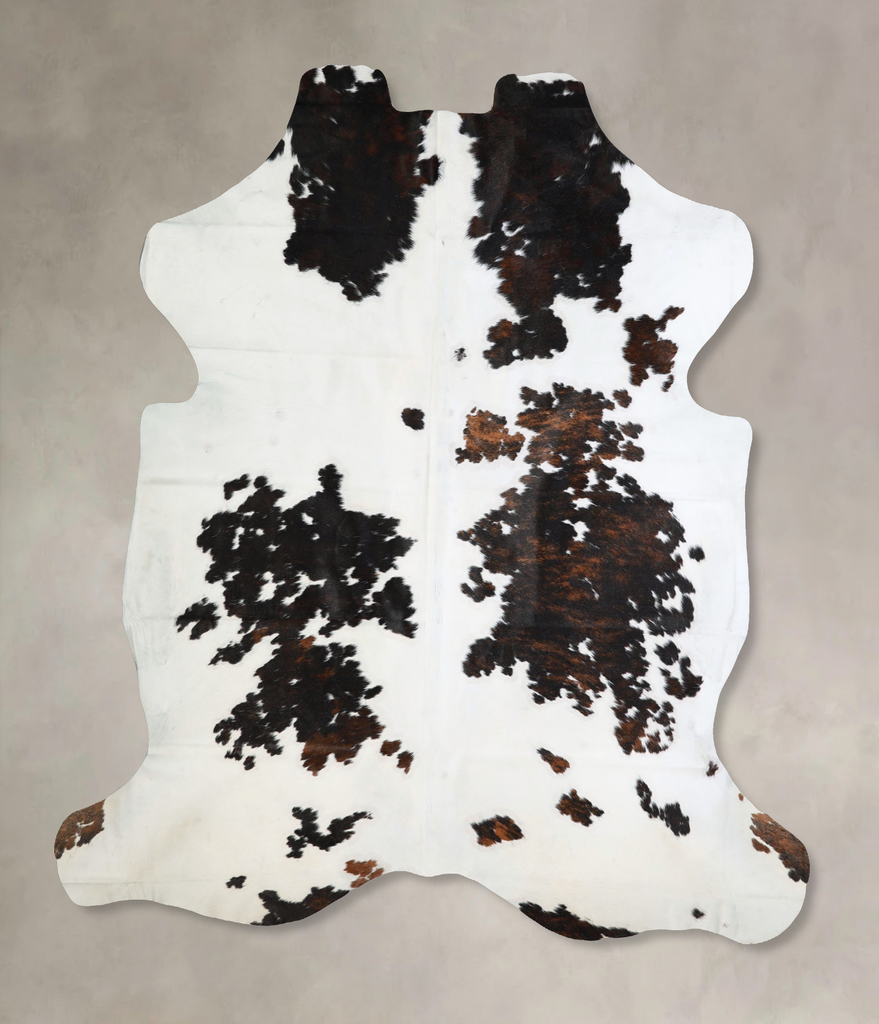 Tricolor XX-Large European Cowhide Rug 7'8"H x 7'0"W #A41839 by Hudson Hides