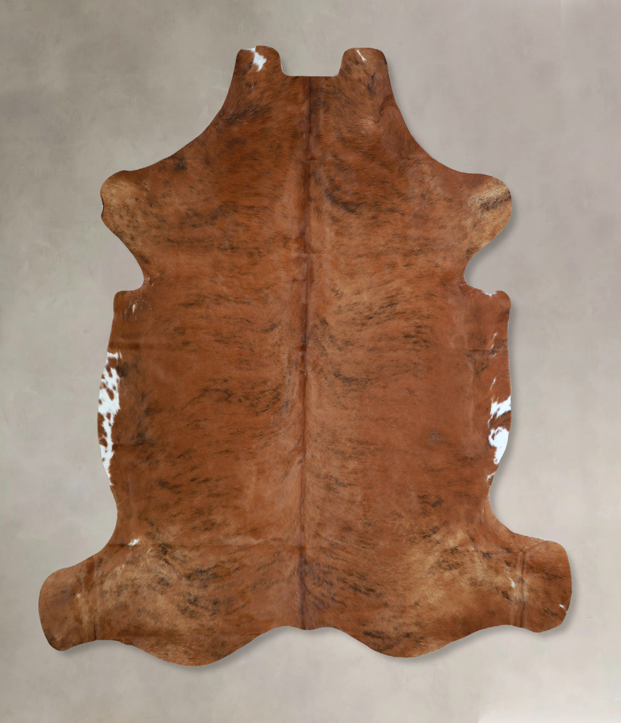 Medium Brindle X-Large Brazilian Cowhide Rug 6'10"H x 6'7"W #A41849 by Hudson Hides