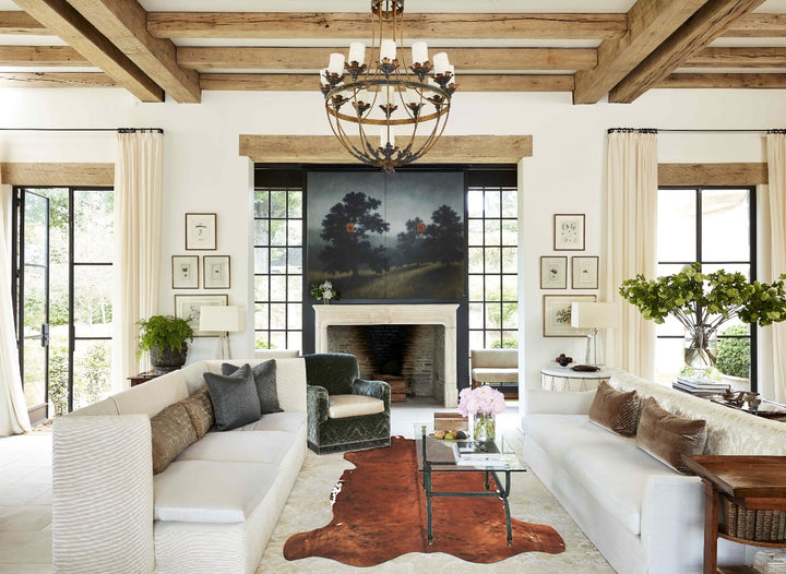 Medium Brindle X-Large Brazilian Cowhide Rug 6'10"H x 6'7"W #A41849 by Hudson Hides