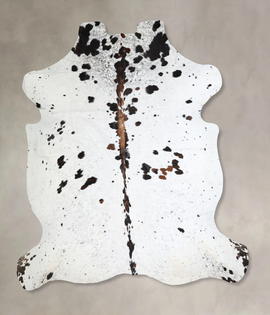 Tricolor XX-Large European Cowhide Rug 7'5"H x 7'1"W #A41857 by Hudson Hides