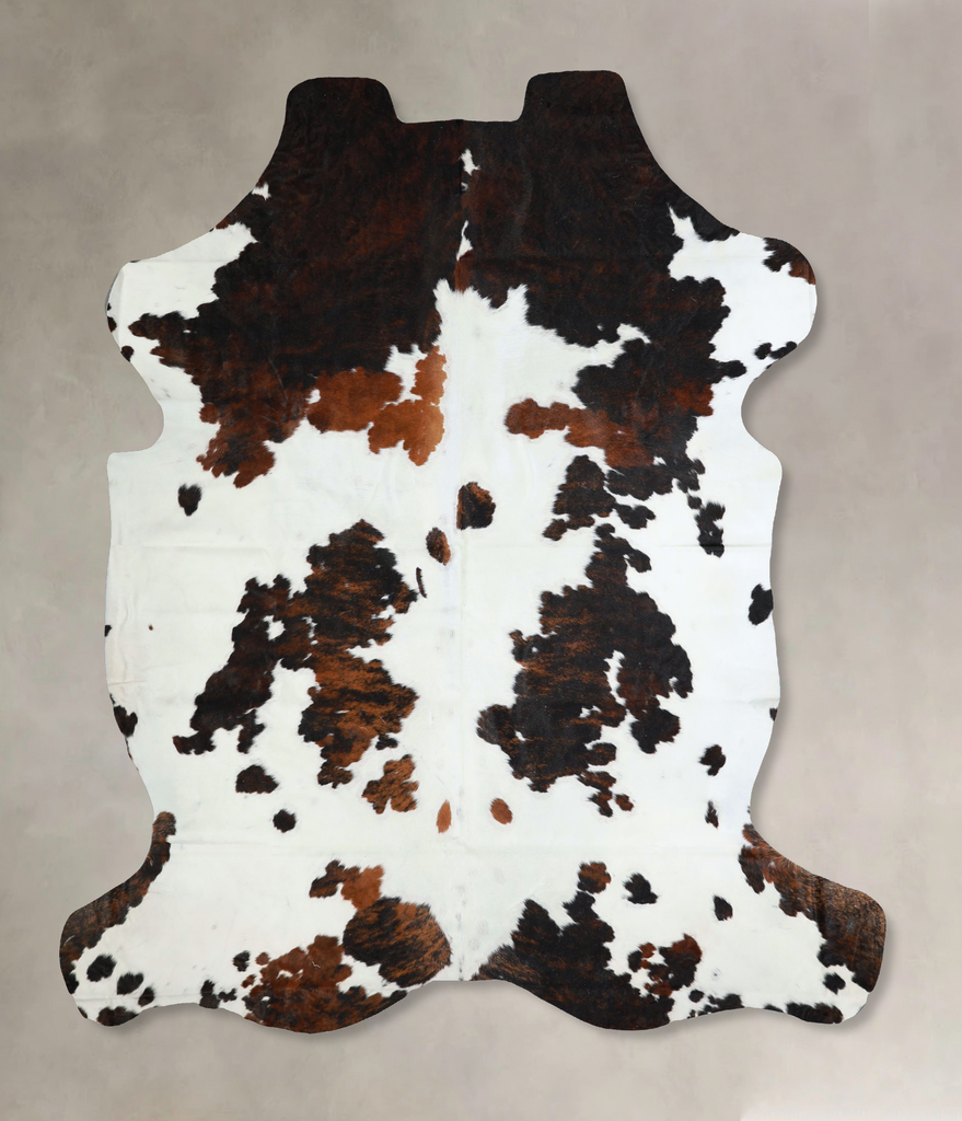 Tricolor XX-Large European Cowhide Rug 7'7"H x 6'9"W #A41861 by Hudson Hides