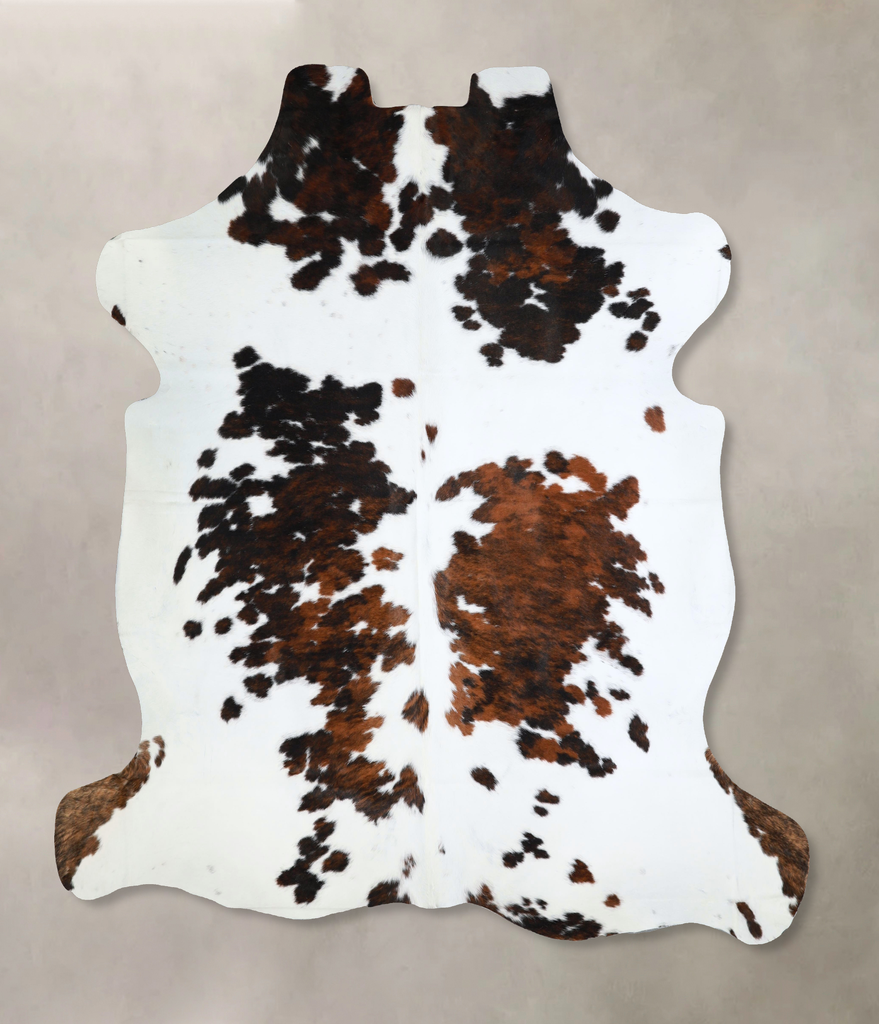 Tricolor XX-Large European Cowhide Rug 7'9"H x 7'4"W #A41863 by Hudson Hides