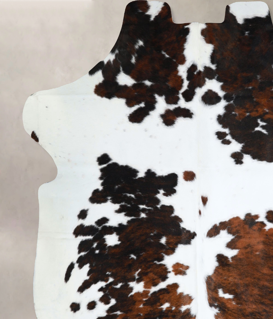 Tricolor XX-Large European Cowhide Rug 7'9"H x 7'4"W #A41863 by Hudson