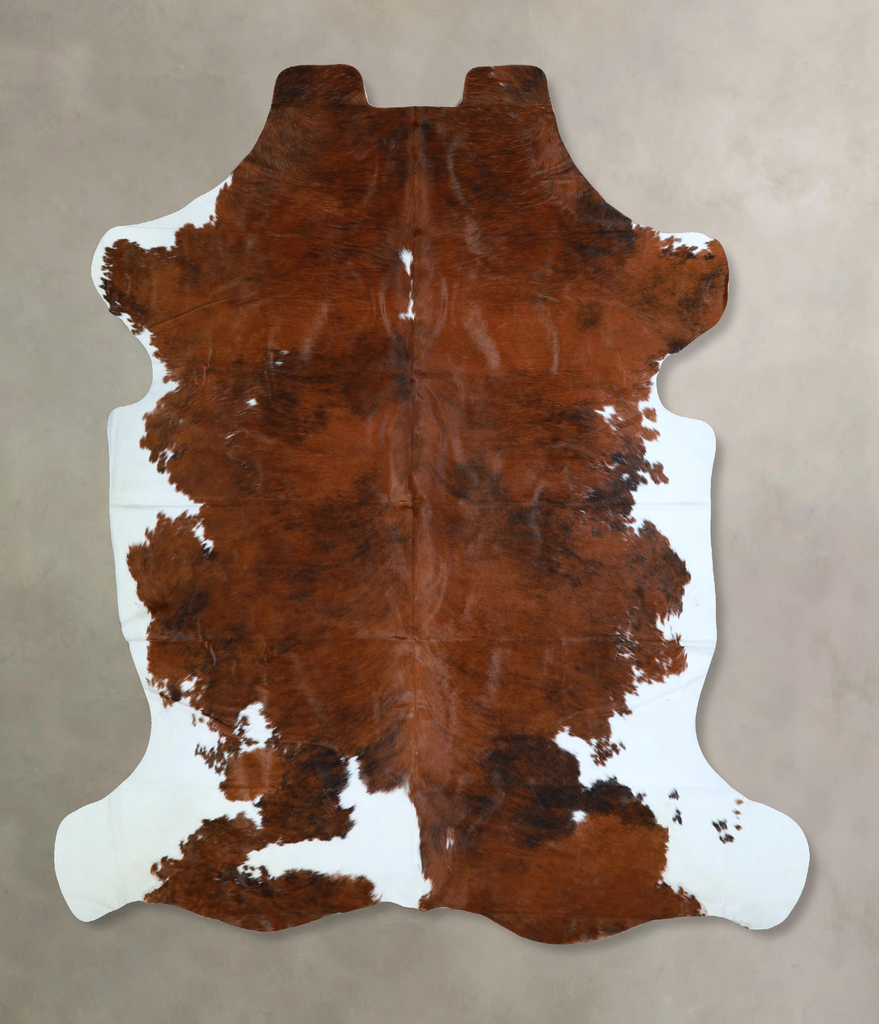 Tricolor X-Large European Cowhide Rug 6'11"H x 6'9"W #A41870 by Hudson Hides