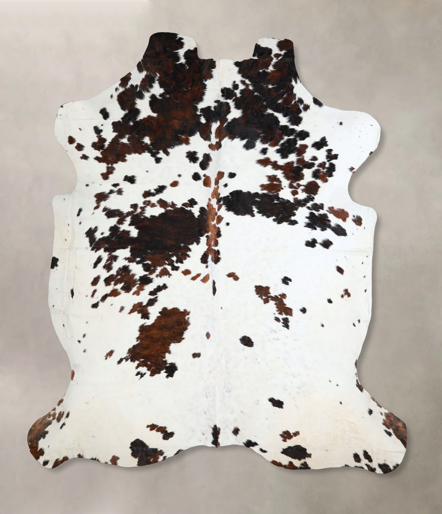 Tricolor XX-Large European Cowhide Rug 7'8"H x 7'1"W #A41873 by Hudson Hides