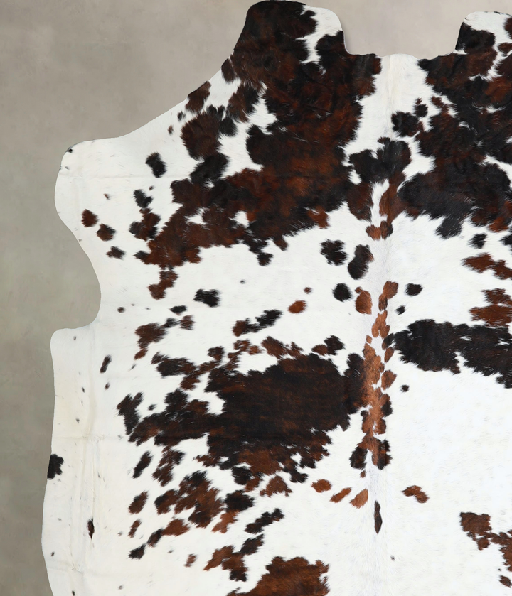 Tricolor XX-Large European Cowhide Rug 7'8"H x 7'1"W #A41873 by Hudson Hides