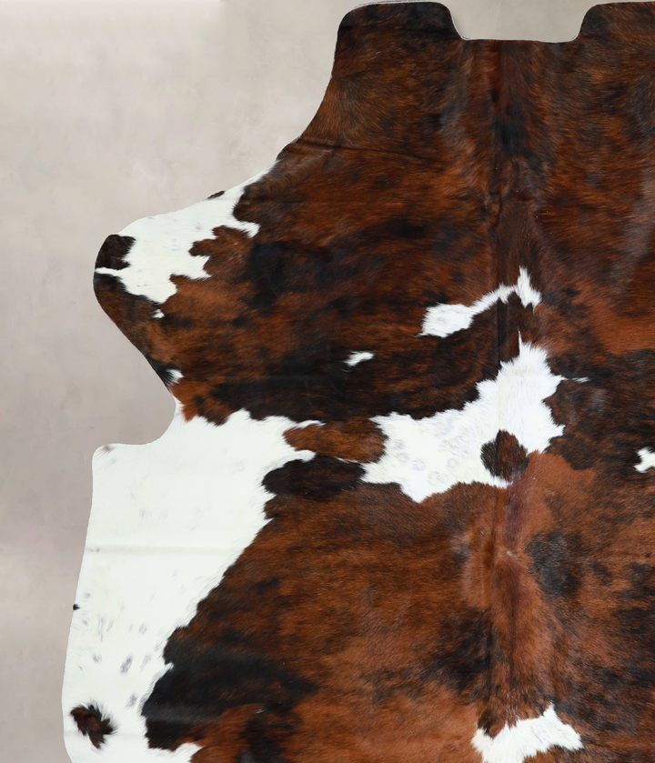 Tricolor X-Large European Cowhide Rug 7'4"H x 5'7"W #A41874 by Hudson Hides