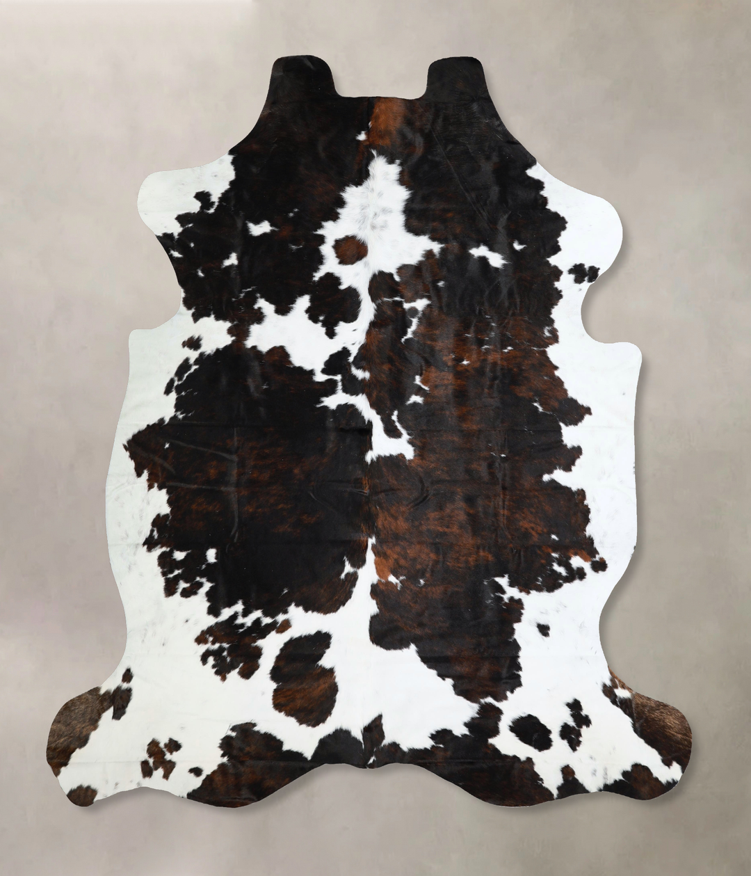 Tricolor X-Large European Cowhide Rug 7'2"H x 6'8"W #A41876 by Hudson 