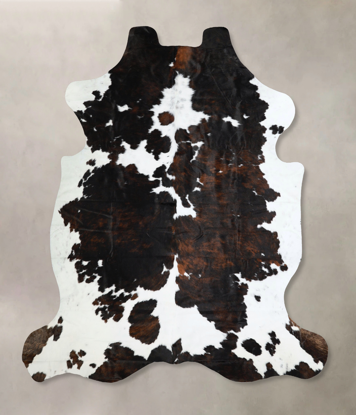 Tricolor X-Large European Cowhide Rug 7'2"H x 6'8"W #A41876 by Hudson Hides