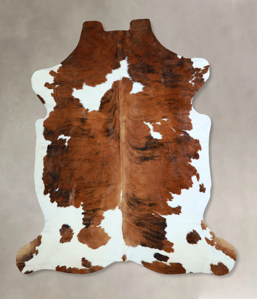 Tricolor X-Large European Cowhide Rug 7'6"H x 6'8"W #A41877 by Hudson Hides