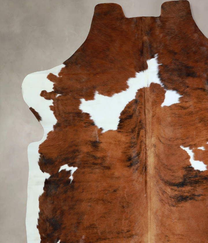 Tricolor X-Large European Cowhide Rug 7'6"H x 6'8"W #A41877 by Hudson Hides