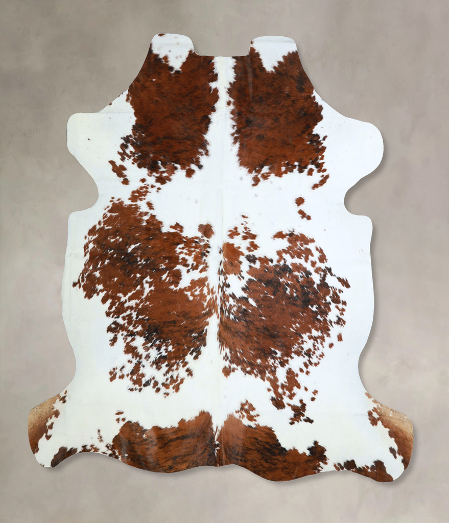 Tricolor X-Large European Cowhide Rug 6'9"H x 6'10"W #A41885 by Hudson Hides