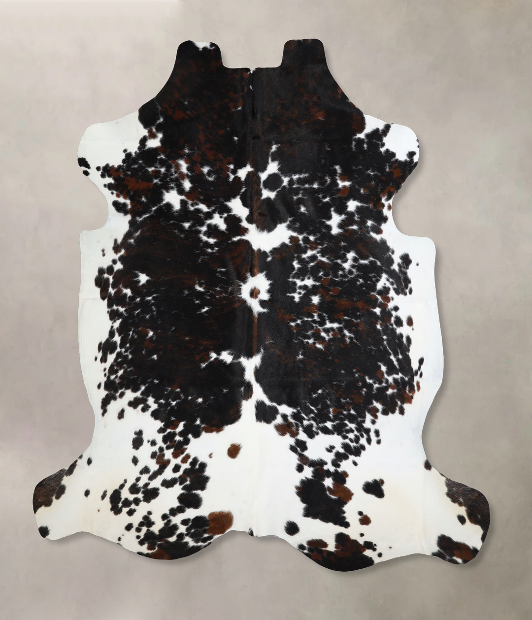 Tricolor X-Large European Cowhide Rug 6'10"H x 6'8"W #A41887 by Hudson