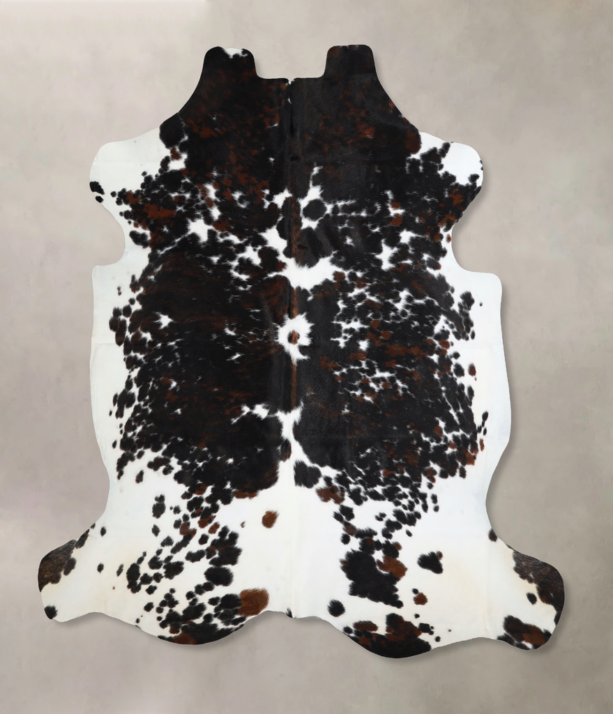 Tricolor X-Large European Cowhide Rug 6'10"H x 6'8"W #A41887 by Hudson Hides