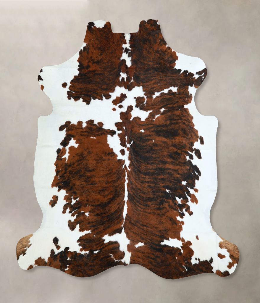Tricolor X-Large European Cowhide Rug 6'7"H x 6'2"W #A41888 by Hudson Hides