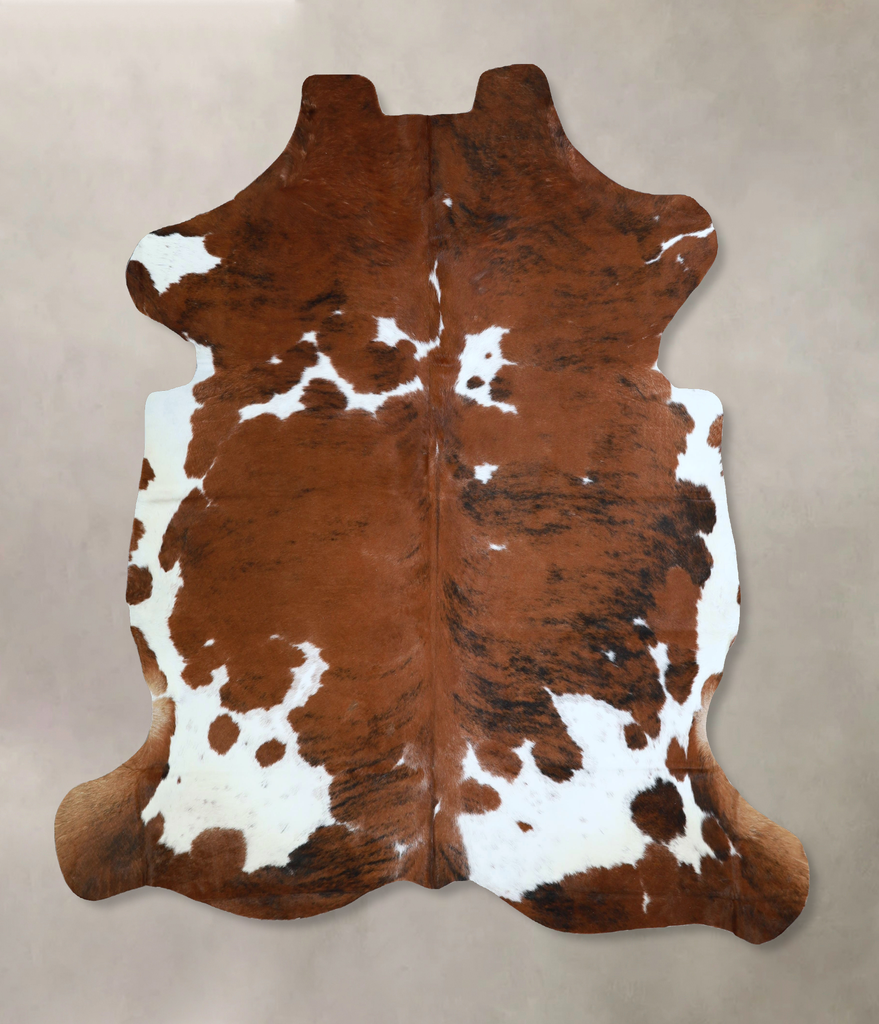 Tricolor X-Large European Cowhide Rug 6'11"H x 6'5"W #A41889 by Hudson Hides