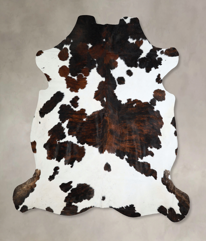 Tricolor XX-Large European Cowhide Rug 7'8"H x 6'11"W #A41898 by Hudson Hides