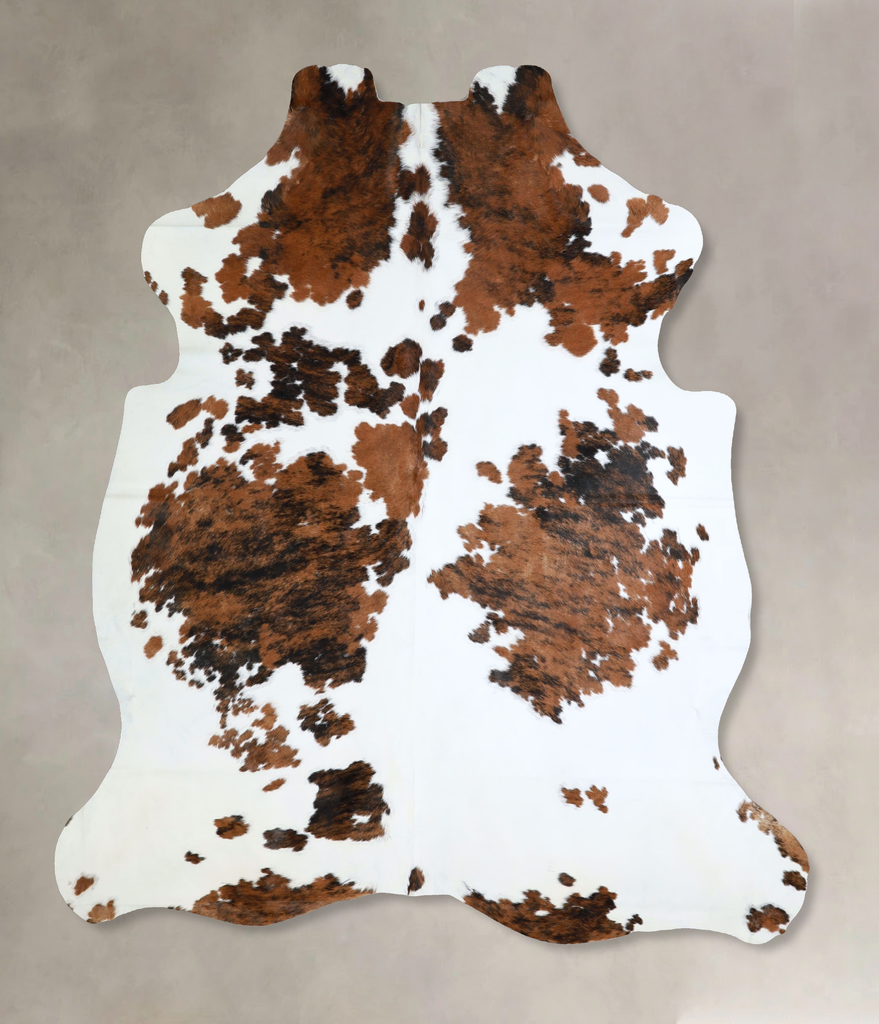 Tricolor X-Large European Cowhide Rug 7'5"H x 6'4"W #A41899 by Hudson Hides