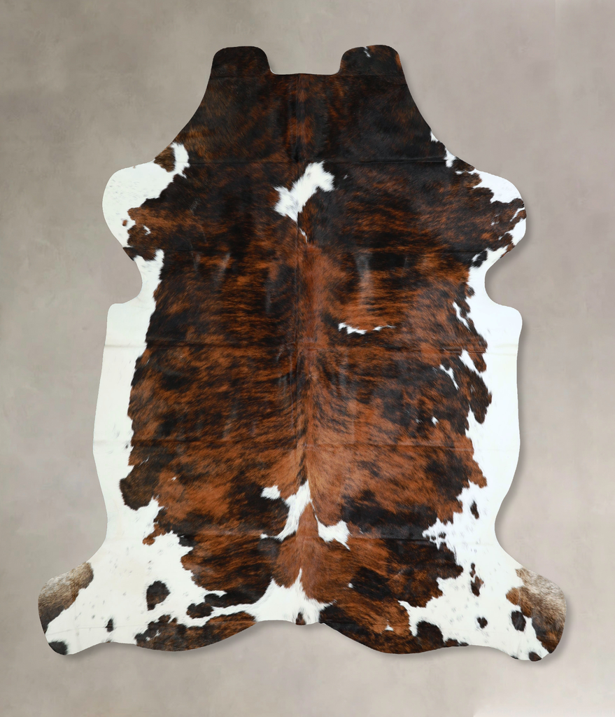 Tricolor X-Large European Cowhide Rug 7'4"H x 6'9"W #A41904 by Hudson Hides