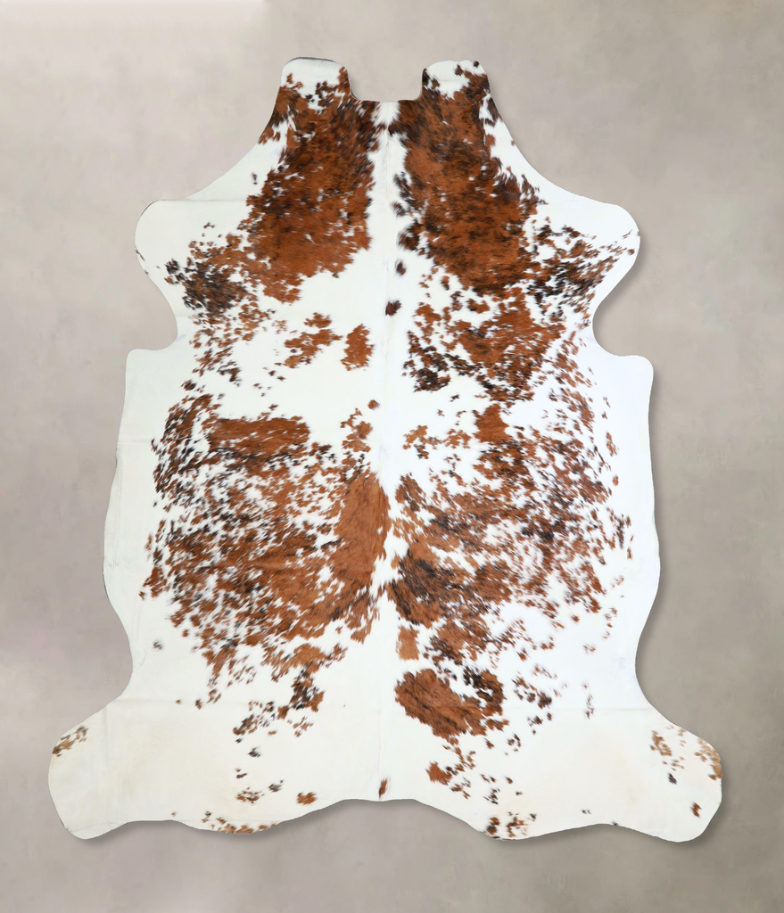 Tricolor XX-Large European Cowhide Rug 7'5"H x 7'3"W #A41910 by Hudson Hides