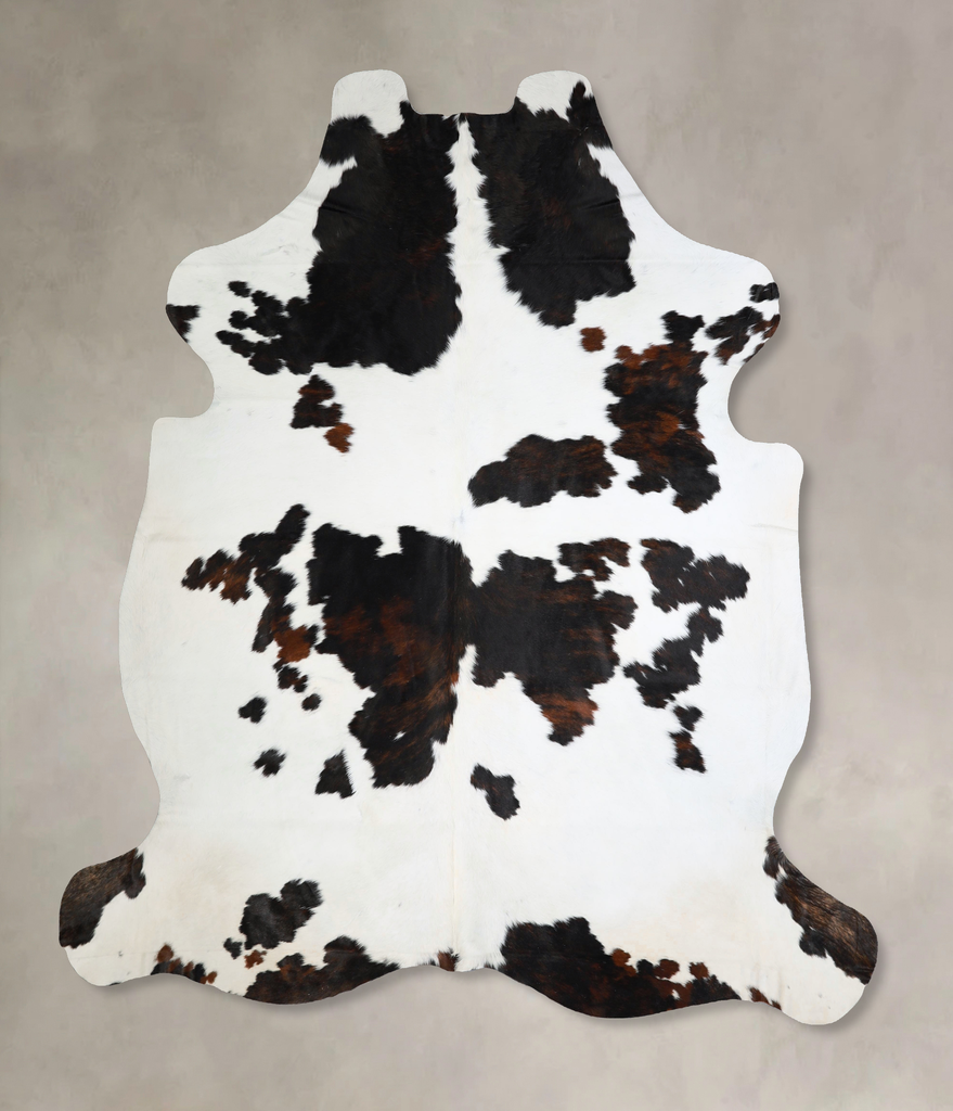 Tricolor XX-Large European Cowhide Rug 8'0"H x 7'1"W #A41912 by Hudson Hides