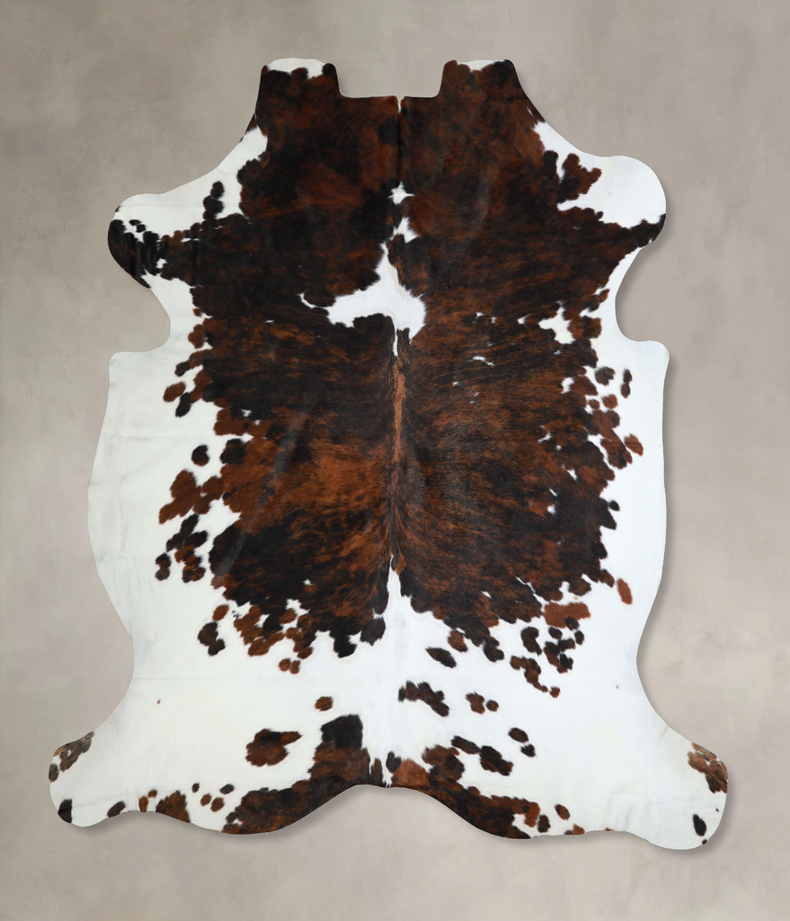 Tricolor XX-Large European Cowhide Rug 7'9"H x 7'1"W #A41913 by Hudson Hides
