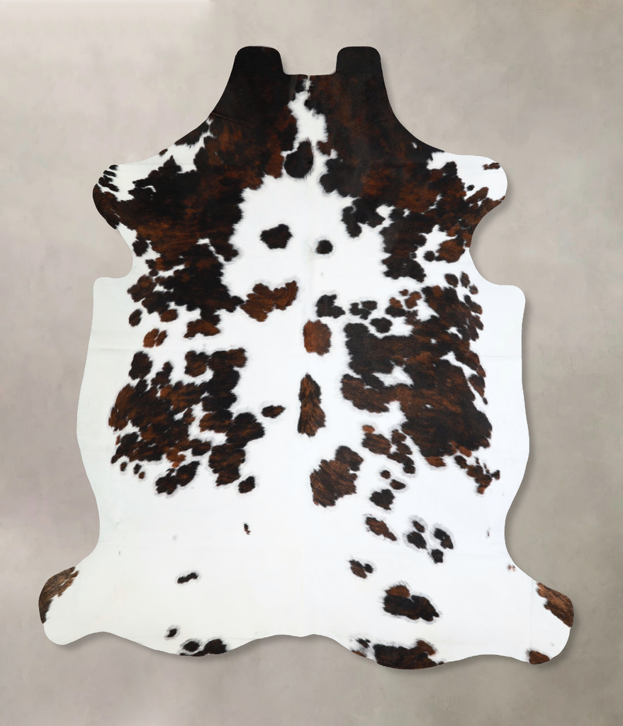 Tricolor X-Large European Cowhide Rug 7'4"H x 6'5"W #A41914 by Hudson Hides