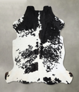 Black and White Large Brazilian Cowhide Rug 6'2"H x 6'0"W #A41918 by Hudson Hides