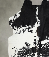 Black and White Large Brazilian Cowhide Rug 6'2"H x 6'0"W #A41918 by Hudson Hides