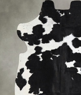 Black and White X-Large Brazilian Cowhide Rug 6'5"H x 6'5"W #A41920 by Hudson Hides