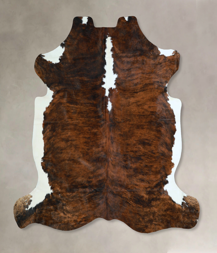 Tricolor X-Large European Cowhide Rug 6'11"H x 7'1"W #A41922 by Hudson Hides