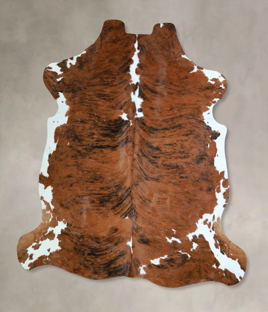 Tricolor X-Large European Cowhide Rug 6'11"H x 6'8"W #A41923 by Hudson Hides
