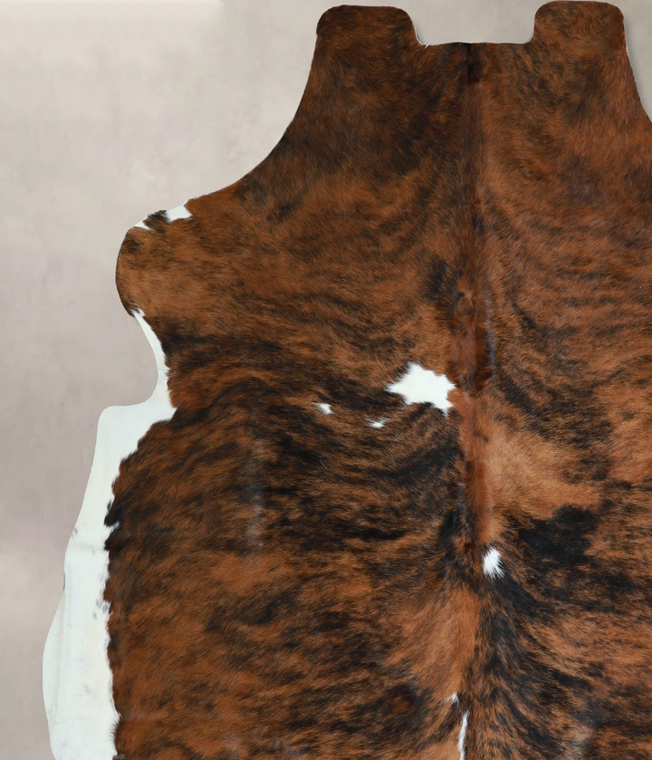 Tricolor X-Large European Cowhide Rug 7'1"H x 6'6"W #A41925 by Hudson Hides