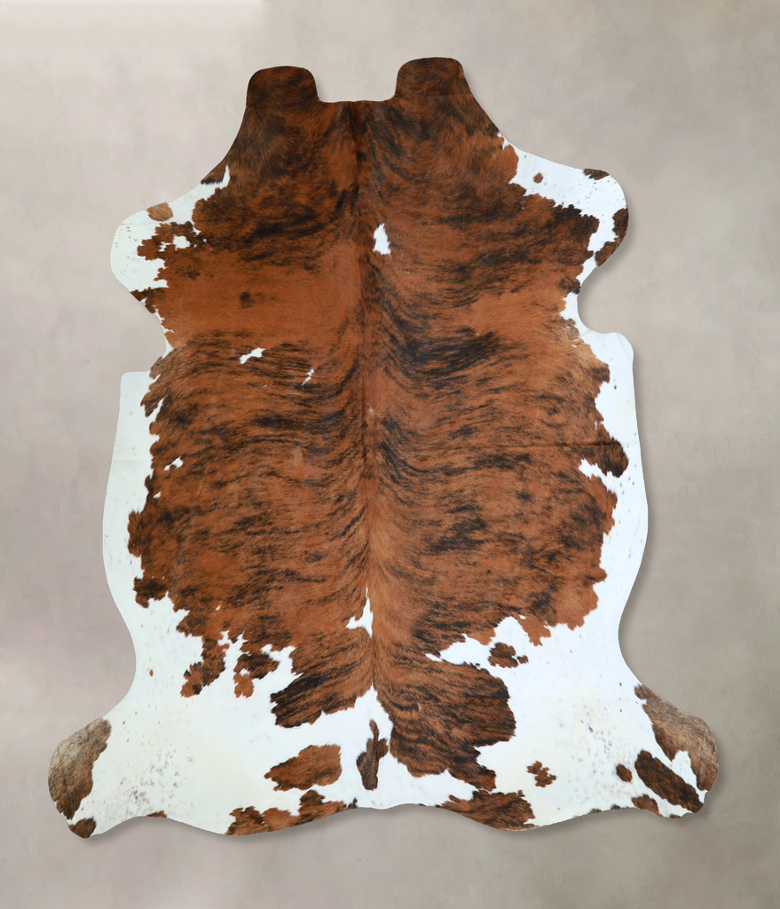 Tricolor X-Large European Cowhide Rug 7'3"H x 6'8"W #A41934 by Hudson Hides