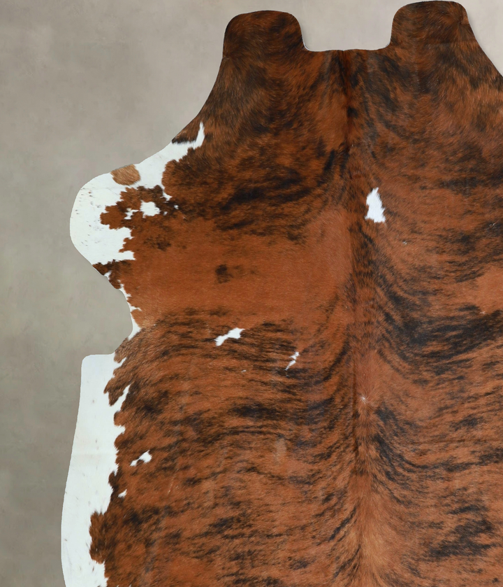 Tricolor X-Large European Cowhide Rug 7'3"H x 6'8"W #A41934 by Hudson Hides