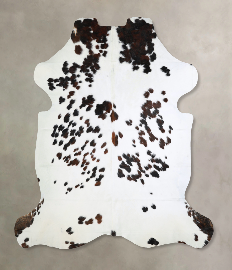 Tricolor XX-Large European Cowhide Rug 7'8"H x 6'10"W #A41949 by Hudson Hides