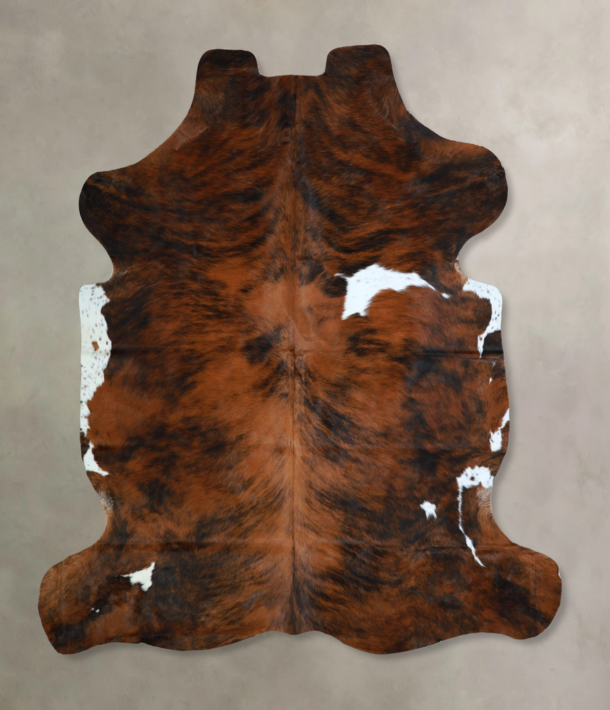 Tricolor X-Large European Cowhide Rug 7'0"H x 6'7"W #A41958 by Hudson Hides