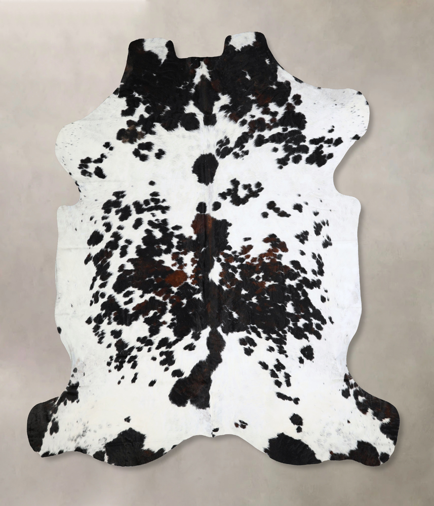 Tricolor XX-Large European Cowhide Rug 7'7"H x 6'11"W #A41960 by Hudson Hides