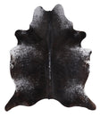 Salt and Pepper Black X-Large Brazilian Cowhide Rug 7'2"H x 6'1"W #A4229 by Hudson Hides