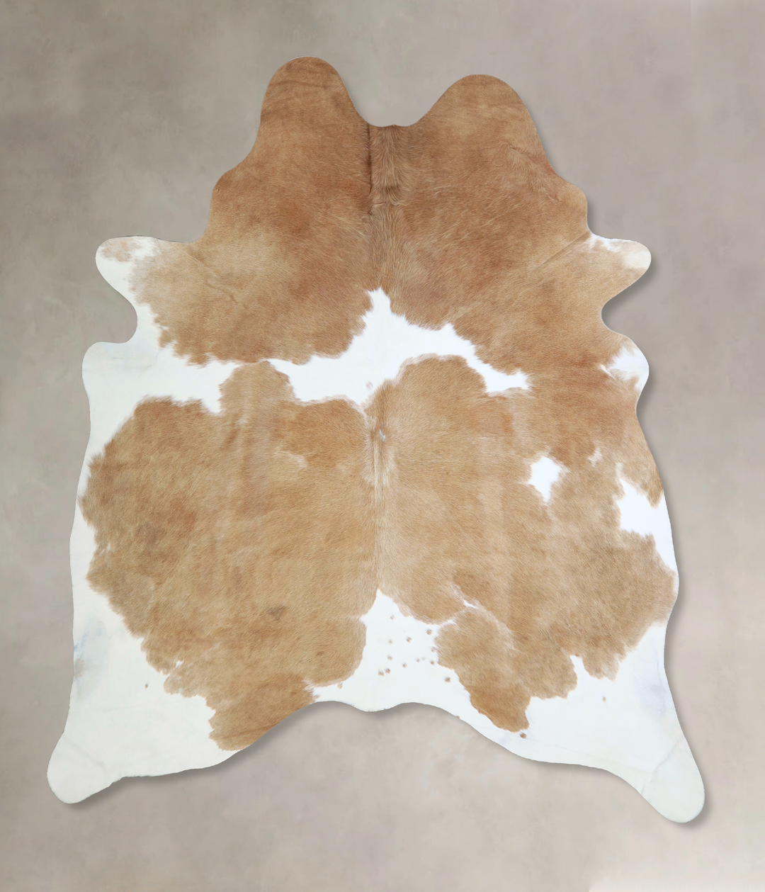 Beige and White X-Large Brazilian Cowhide Rug 7'4"H x 6'3"W #A42755 by