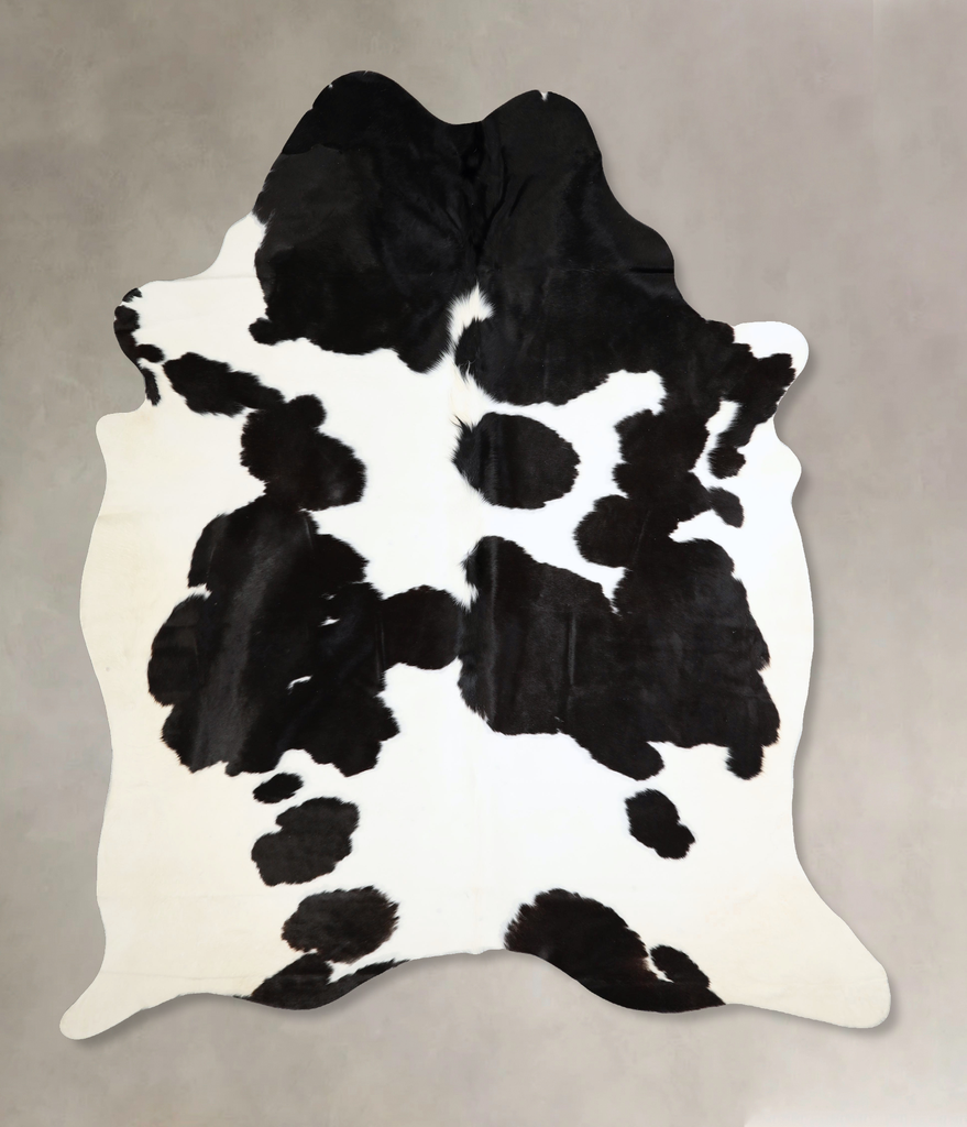 Black and White XX-Large Brazilian Cowhide Rug 8'3"H x 6'11"W #A42758 by Hudson Hides
