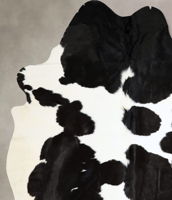 Black and White XX-Large Brazilian Cowhide Rug 8'3"H x 6'11"W #A42758 by Hudson Hides